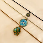 3-Piece Layered Pendant Necklace Set - Electroplated Alloy - alternate view 5