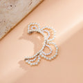 Handwoven Pearl Bow Hair Clip - 7 x 5.5 cm - alternate view 5