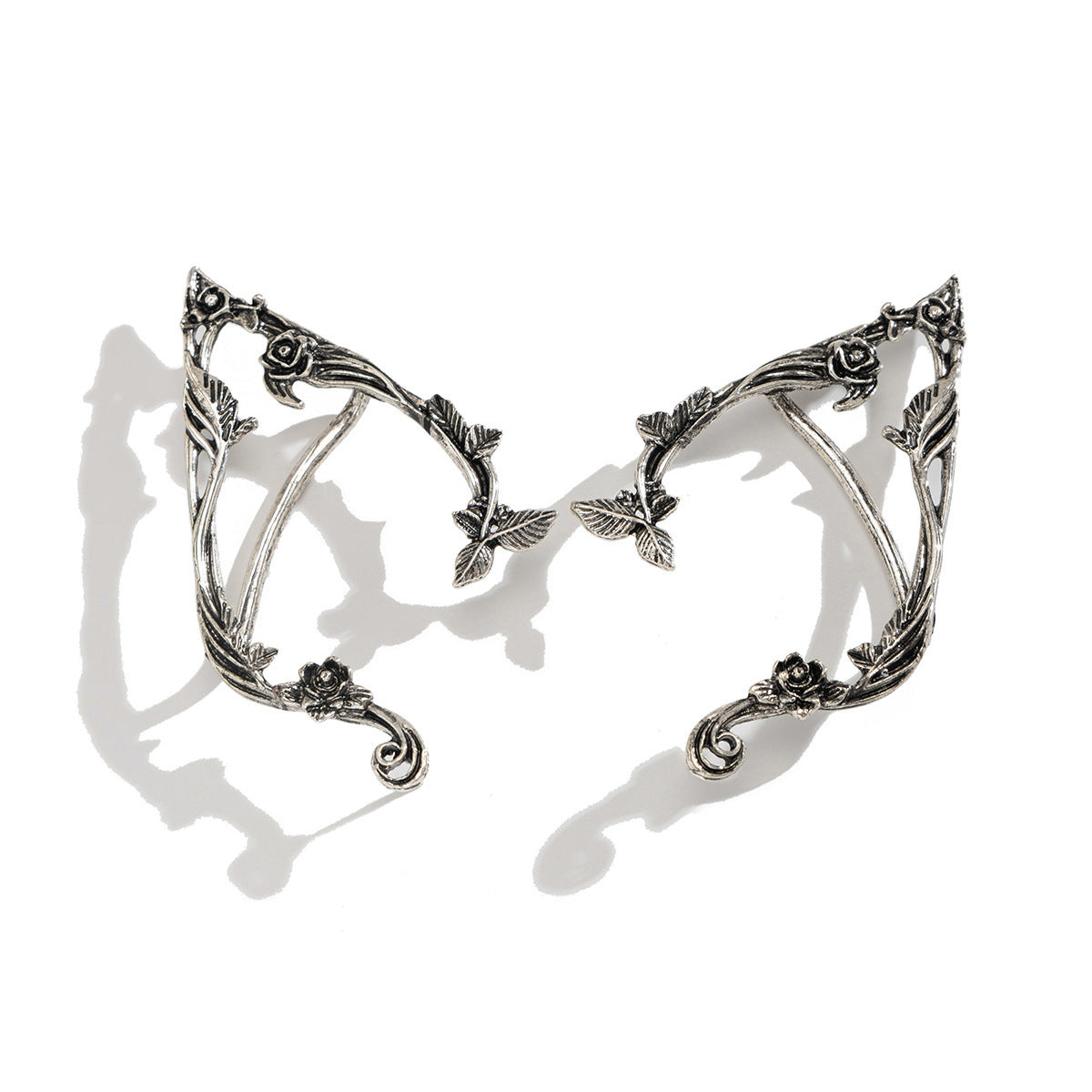 Vintage Rose Vine Ear Cuff Earrings - Alloy - alternate view 6