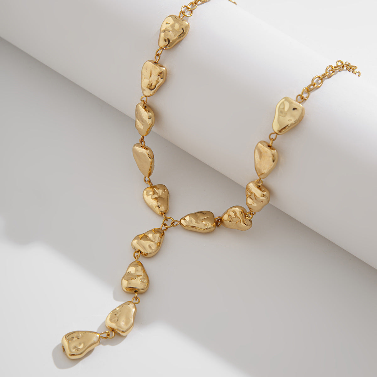 Irregular Pebble Y-Drop Necklace - 4 Styles - alternate view 5