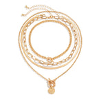 Layered Toggle Pendant Necklace - Zinc Alloy, 4 Styles
