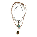3-Piece Layered Pendant Necklace Set - Electroplated Alloy