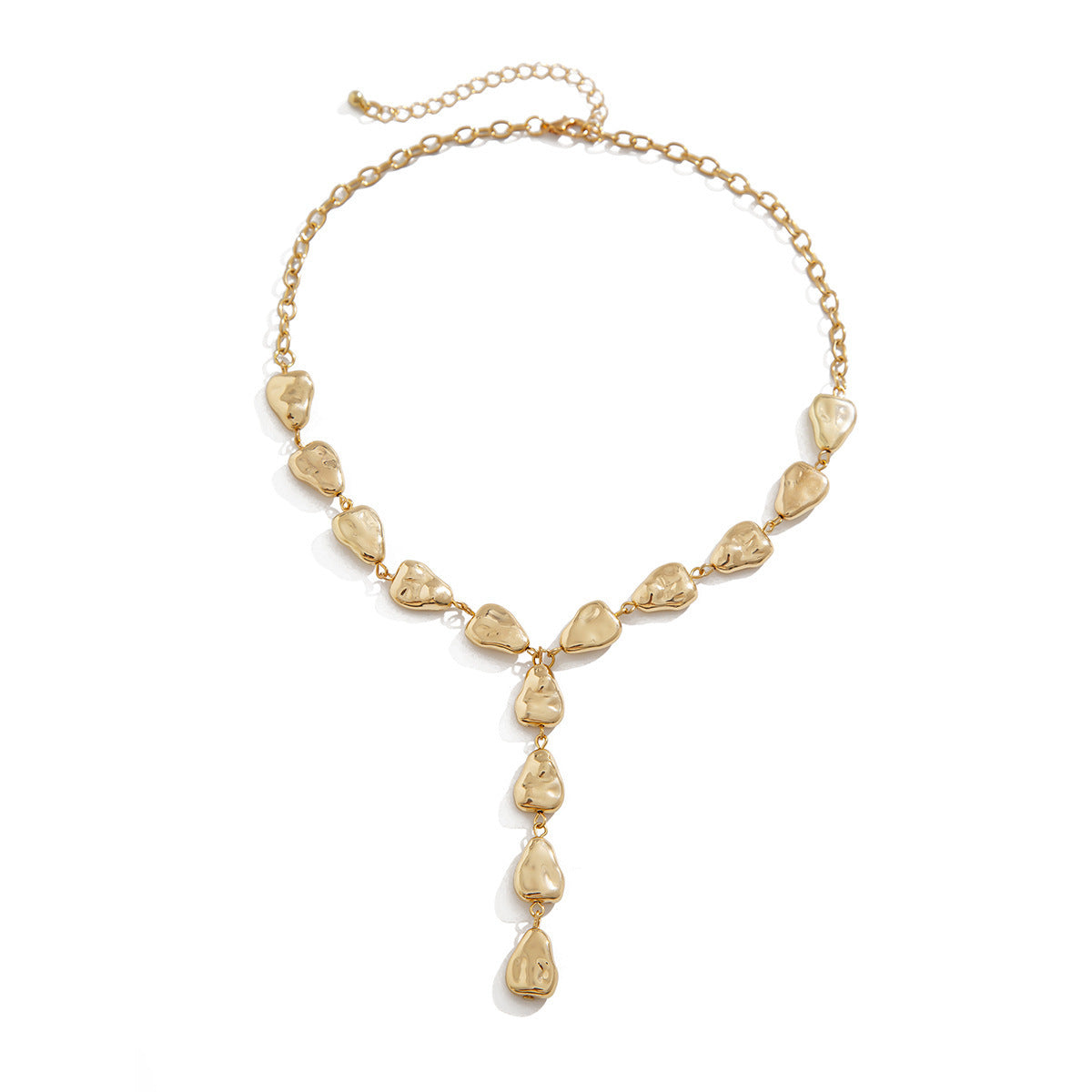Irregular Pebble Y-Drop Necklace - 4 Styles