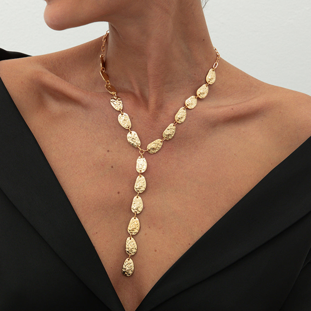 Irregular Pebble Y-Drop Necklace - 4 Styles - alternate view 7