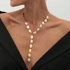 Irregular Pebble Y-Drop Necklace - 4 Styles - alternate view 7